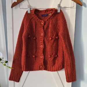 Dex Rust Knit Cardigan Sweater